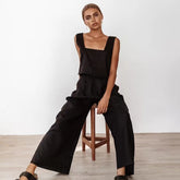 Top Tier Linen Blend Jumpsuit